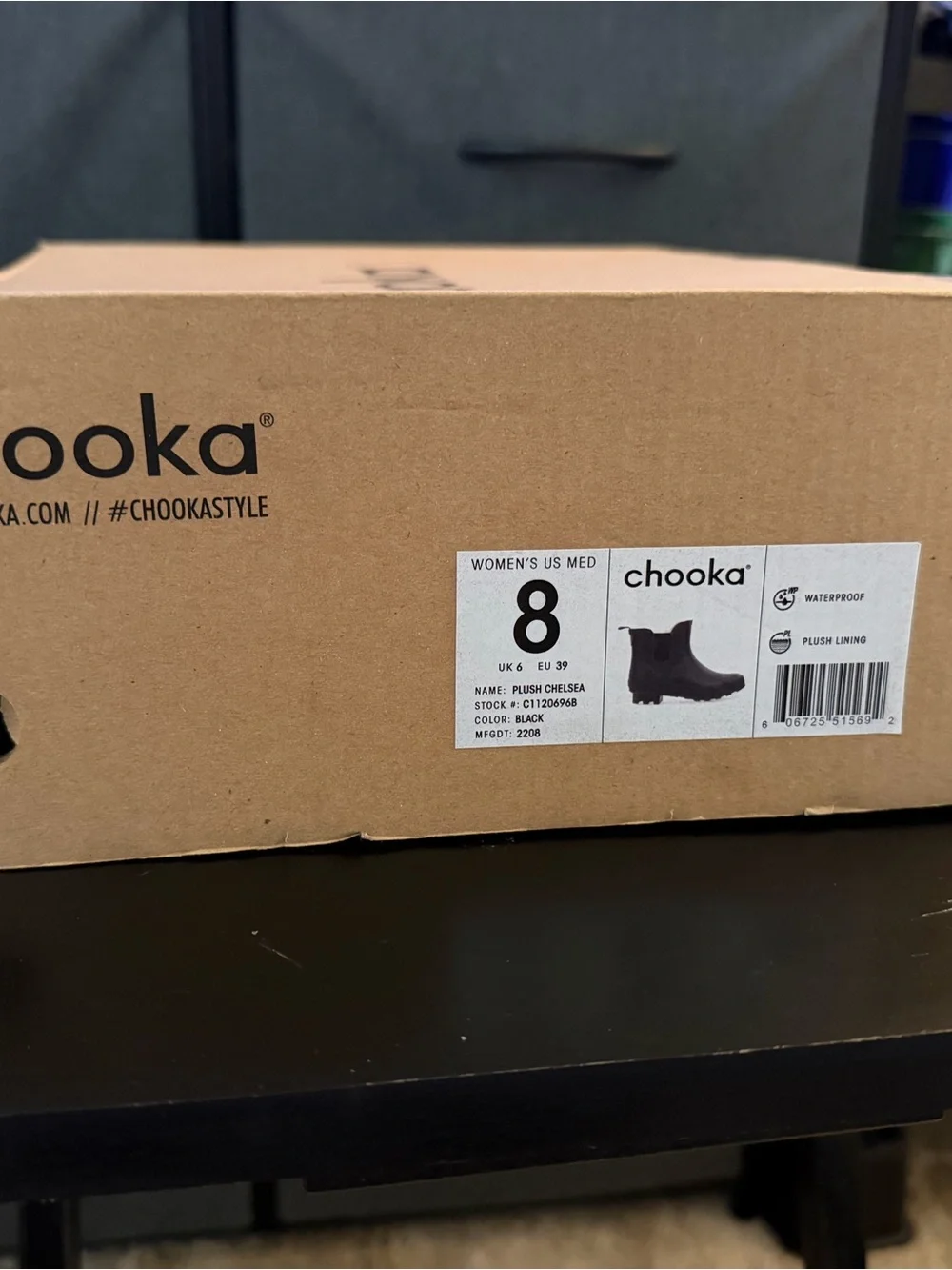 chooka Black Rain boots Women Size 8